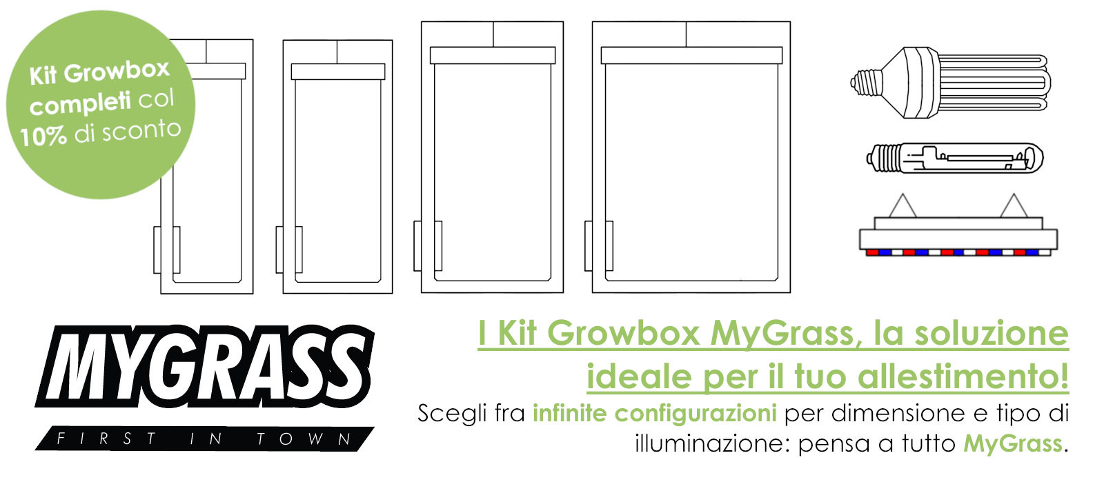 Kit growbox completi MyGrass: la soluzione per la tua coltivazione indoor!