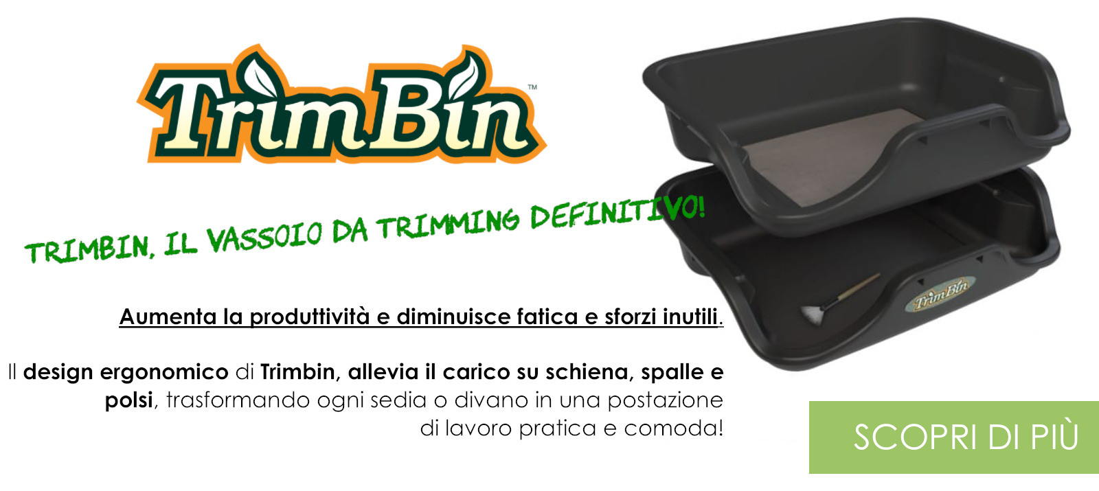 Trimbin vassoio per trimming